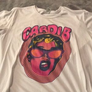 White Cardi B t shirt